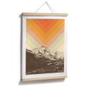 Póster Naturaleza - Paisaje retro de montaña - Bodart