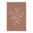 Póster de tela ramo de rosas silvestres mousse de moka - ilustración de anís