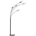 Stehleuchte Hilla, grau, 200 x 73 cm, Metall Bogenlampe