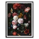 Poster de Heem - Stillleben mit Blumen in einer Glasvase
