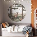 Vinilo decorativo Kikki Belle - Animales autóctonos en el bosque - Redondo
