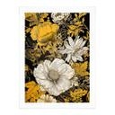 Póster Flores - Esplendor de flores en ocre - Jaszke