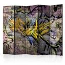 Skærm til rumdeling - Graffiti - Mural Expression , 5-delt - 225x172 cm