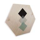 Hexagone - Placage bois de bouleau - Nouveauprints - Carrés aqua