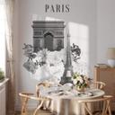 Fototapet Love your City - Paris Sort/hvid