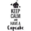 Wallsticker - Keep calm and have a cupcake