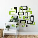 Wallsticker - Retro Kasser Grøn