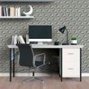 3D tapet betonlook grå - Ikke-vævet tapet med geometrisk mønster - industrielt look
