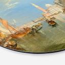 Billedvender - Venedig, Dogana og S. Giorgio Maggiore - rund – print på aluminium (Alu-Dibond)
