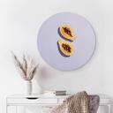 Tableau sur alu-Dibond rond 1X Studio - Papaye