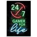 Canvasbillede, inskription gamer for livet