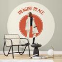 Imagine Peace Fototapet - To for fred og håb - Retrodrome - Rund - vliesetapet/selvklæbende non-wove