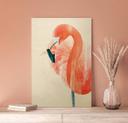 Cuadro de madera Goed Blauw - Pink Flamingo