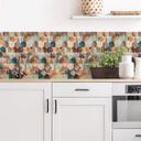 Keukenachterwand Fredriksson - Gold & Copper Hexagons
