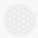 Akrylglasbillede, vinduesbillede til at hænge op Flower of life - rund