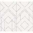 Papel pintado tejido-no tejido Livingwalls Papel pintado geométrico Metropolitan Stories Ava New York gris, metalizado, blanco
