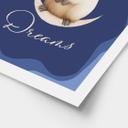 Plakat til børn - Sweet Dreams - Capybara på månen