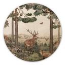 Cuadro de madera Kikki Belle - Animales autóctonos en el bosque - Redondo