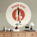 Vinilo decorativo Imagine Peace - Dos por la paz y la esperanza - Retrodrome - Redondo