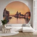 Tapet cirkel Solnedgang i Venedig - Zhang - vliesetapet/selvklæbende non-woven tapet