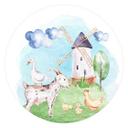 Sticker mural Kvilis - Ferme - Au moulin - Rond