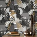 Rasch papier peint intissé, papier peint à motifs Salsa noir profond