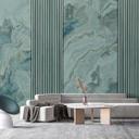 Fototapet i marmorlook med striber i blågrå - non-woven tapet elegance