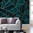 Papierbehang Fredriksson - Blue Green Emeralds