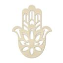 Decoración en madera de álamo - Mano de Yoga Hamsa