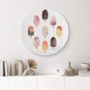 Tableau sur verre rond Fredriksson - Variation de glace