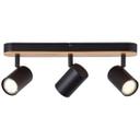Spotbalken Luca, braun, 14,5 x 40,5 cm, Bambus Lampe