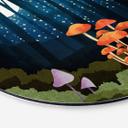 vægdekoration Skov og stjerner om natten - SpaceFrog Designs – print på aluminium
