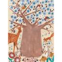 Fotomural para habitación infantil - Árbol de la vida con animales del bosque - Bonne Müller