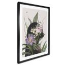 Póster Frida Floral Studio - Silueta de mujer con flores moradas