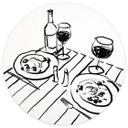 Fotomural Naturaleza muerta cena con vino - Treechild - Redondo