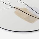 Tableau sur alu-Dibond rond Blursbyai - Deux vases avec des branches de saule dans des tons pastels