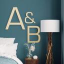 Letras de madera álamo - letras simples Eurostile