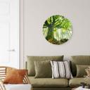 Tableau sur verre rond Kiciak - forêt de conte de fées
