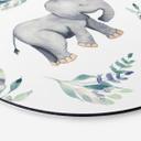vægdekoration Sød babyelefant mellem boho-grene - UN Designs – print på aluminium