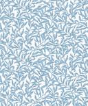 Papel pintado no tejido hojas, motivo hoja naturaleza floral en azul