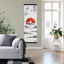 Póster de tela Paisaje japonés - tinta negra - Panorama