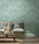 non-woven tapet med marmorsten effekt grøn marmor look