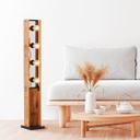 Stehleuchte Daniel, braun, 125,5 x 20 cm, Holz Stehlampe, dimmbar