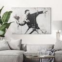 Canvasbillede - Banksy - Flower Thrower