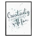 Póster Creatividad es inteligencia con diversión