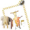 Póster Hagenmeyer - Llama y pájaro