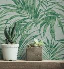 Blomstertapet, non-woven tapet Novamur Yvi grøn
