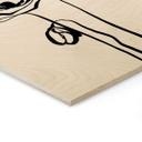 Cuadro de madera Line Art Dos amapolas - Cats & Dotz