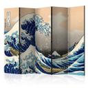 Screen room divider - Den store bølge ud for Kanagawa, 3-delt