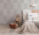 grafisk tapet, non-woven tapet Novamur Yvi greige